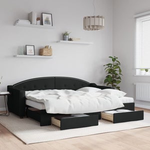 Maison Exclusive Sofá cama nido con colchón tela crema 80x200 cm