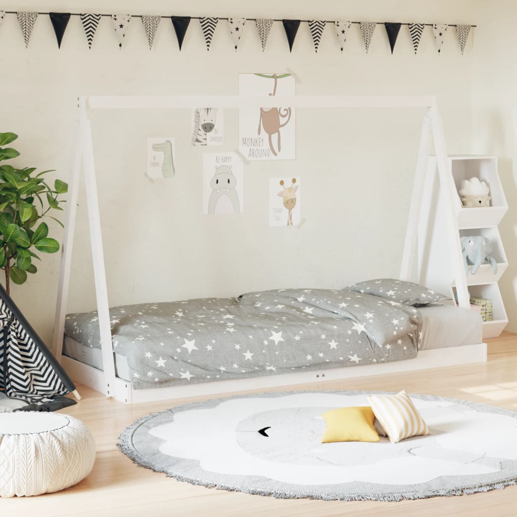 Maison Exclusive Estructura cama infantil y cajones madera pino blanco  90x190 cm