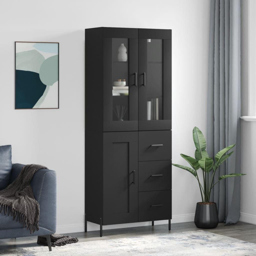 BRIMNES Armoire avec portes, noir, 78x95 cm - IKEA