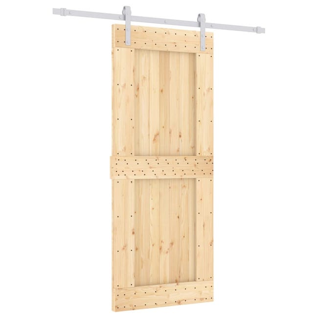  Kit de puerta de granero de 5 pies a 10 pies de acero  inoxidable deslizante simple puerta de granero de madera de granero Kit de  rodillos para puertas correderas (color 