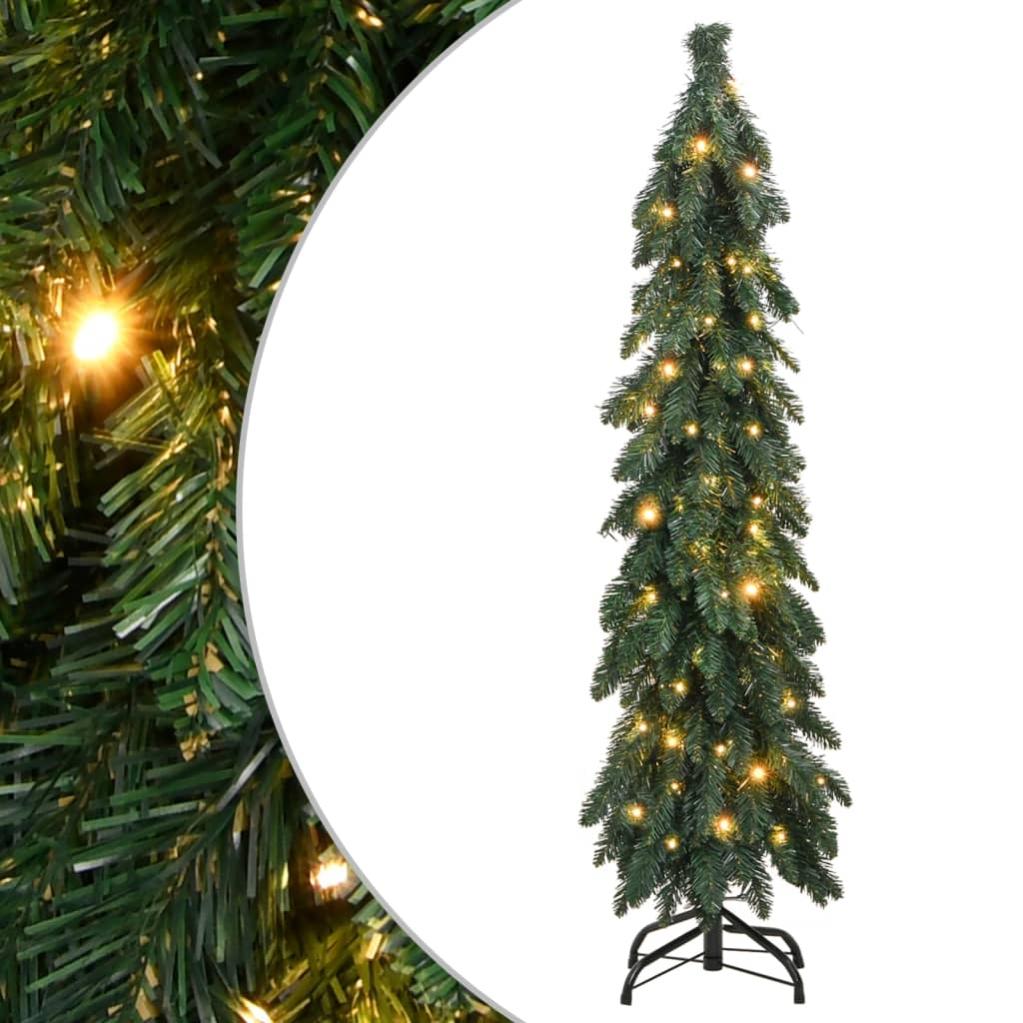 Albero Di Natale Artificiale Preilluminato 95 Cm, 90 Luci LED, 12 Modalità, Rami In PE Naturali