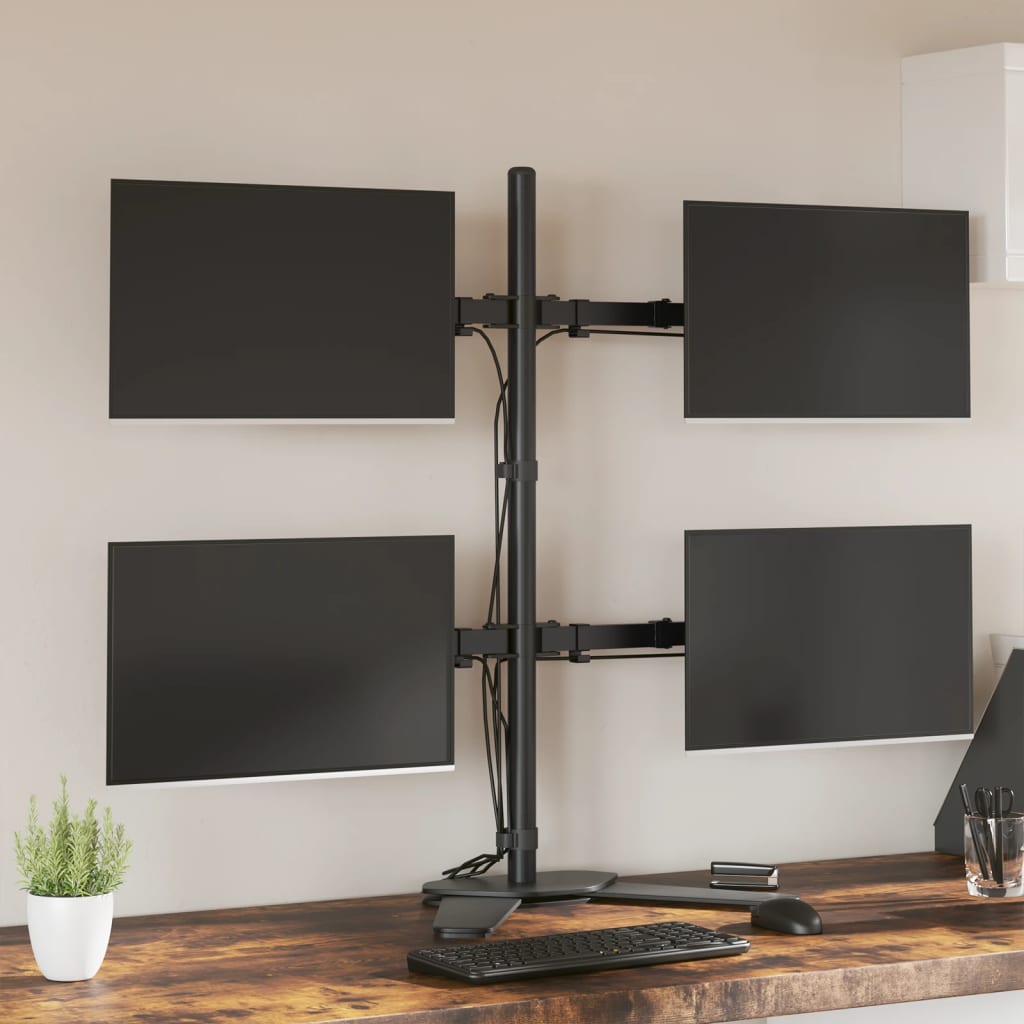 Maison Exclusive Soporte para monitor acero negro VESA 75/100 mm