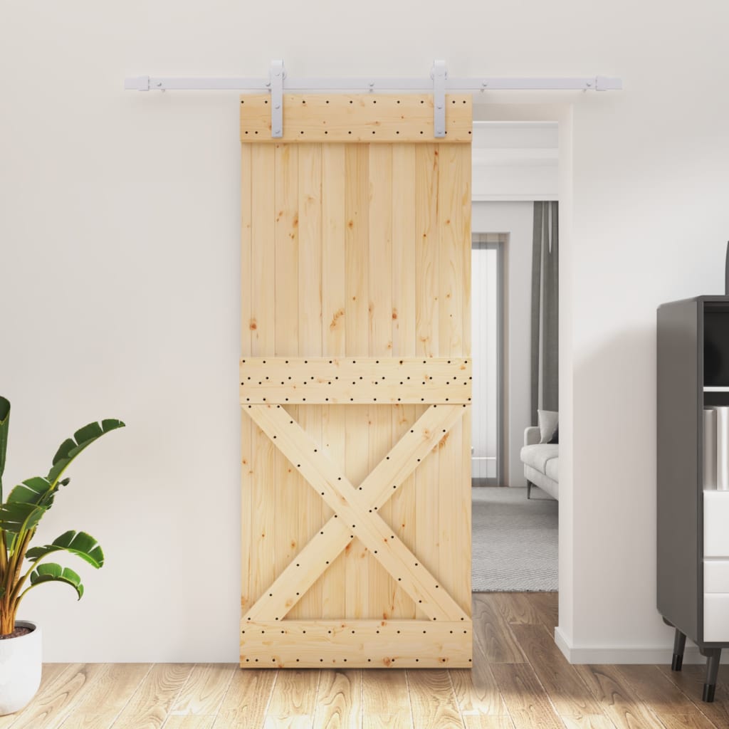Maison Exclusive Puerta corredera con herrajes madera maciza de