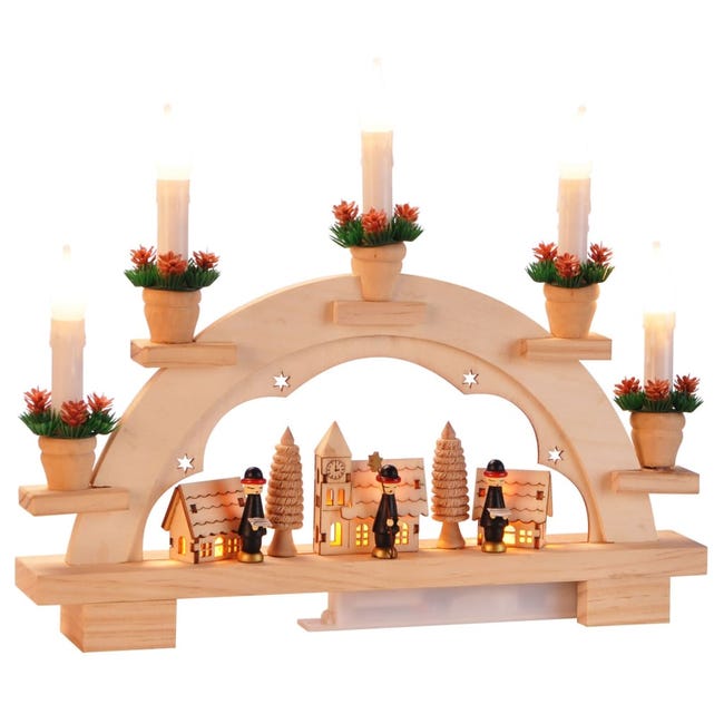 Arche de Noël ornementale avec lumière de bienvenue HI