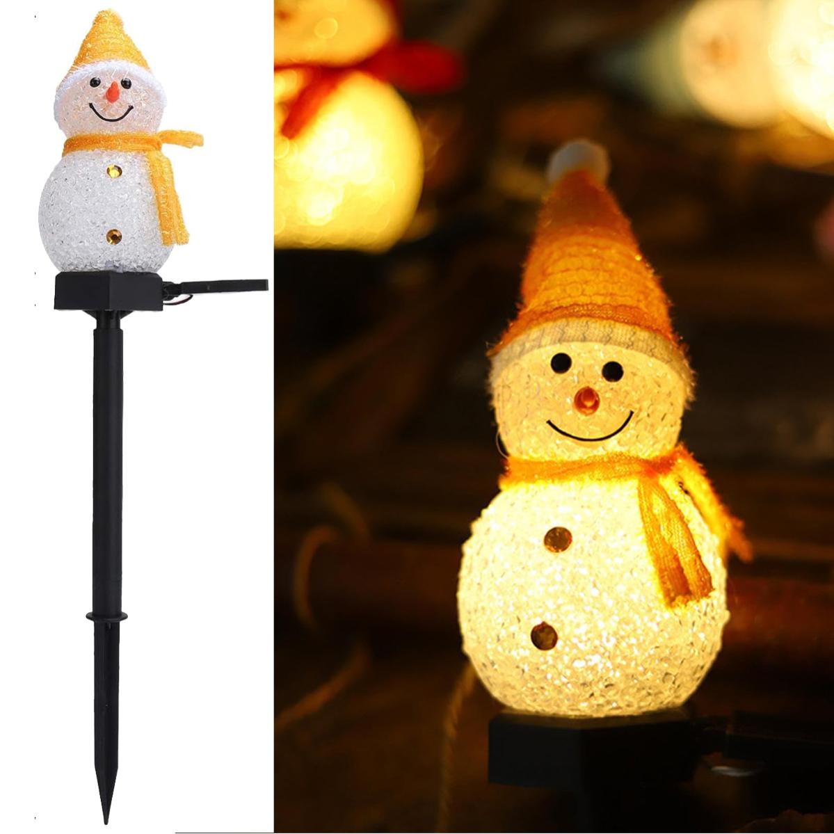 Lanterne Noël Père Solaire, Décoration Jardin Extérieure Éclairage LED