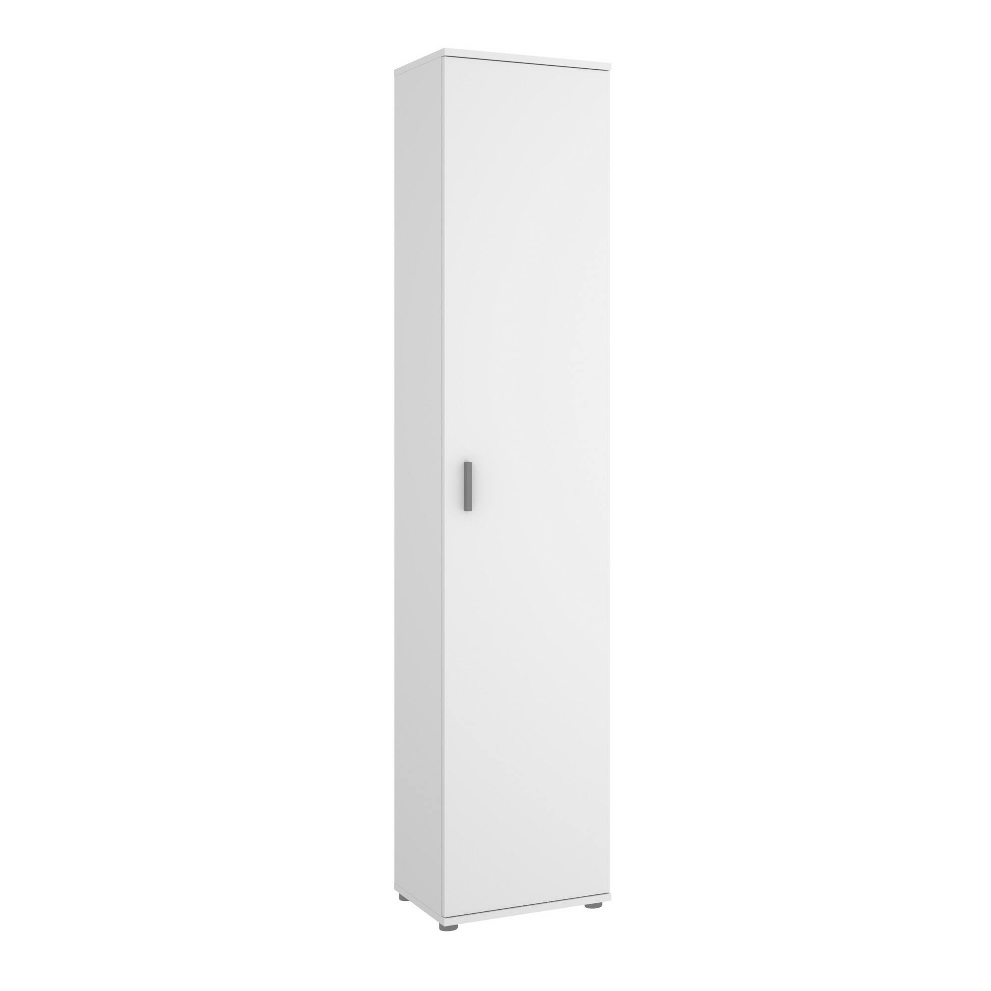 Armadio multiuso Dmeli, Mobile multifunzione portascope, Guardaroba a 3  ante, 116x35h190 cm, Bianco