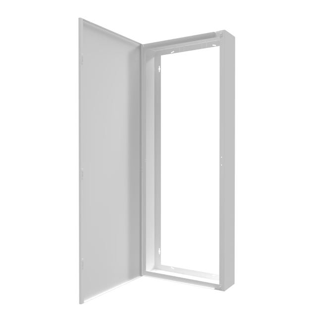 Cache Compteur Électrique en acier blanc 18 Modules | H. 117 x L. 45 x ...