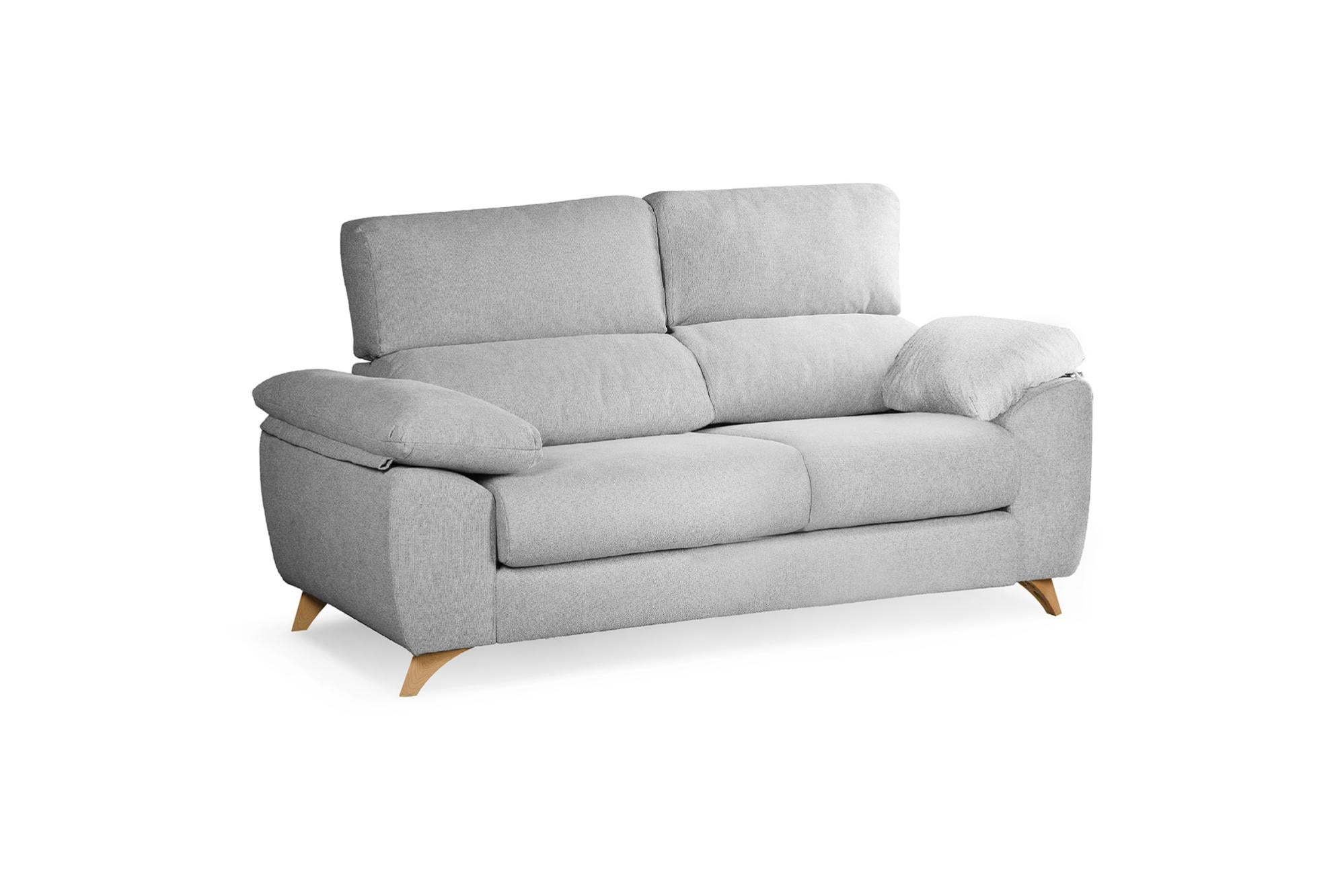 Canapé de relaxation électrique 2 places en microfibre gris | Maison et Styles