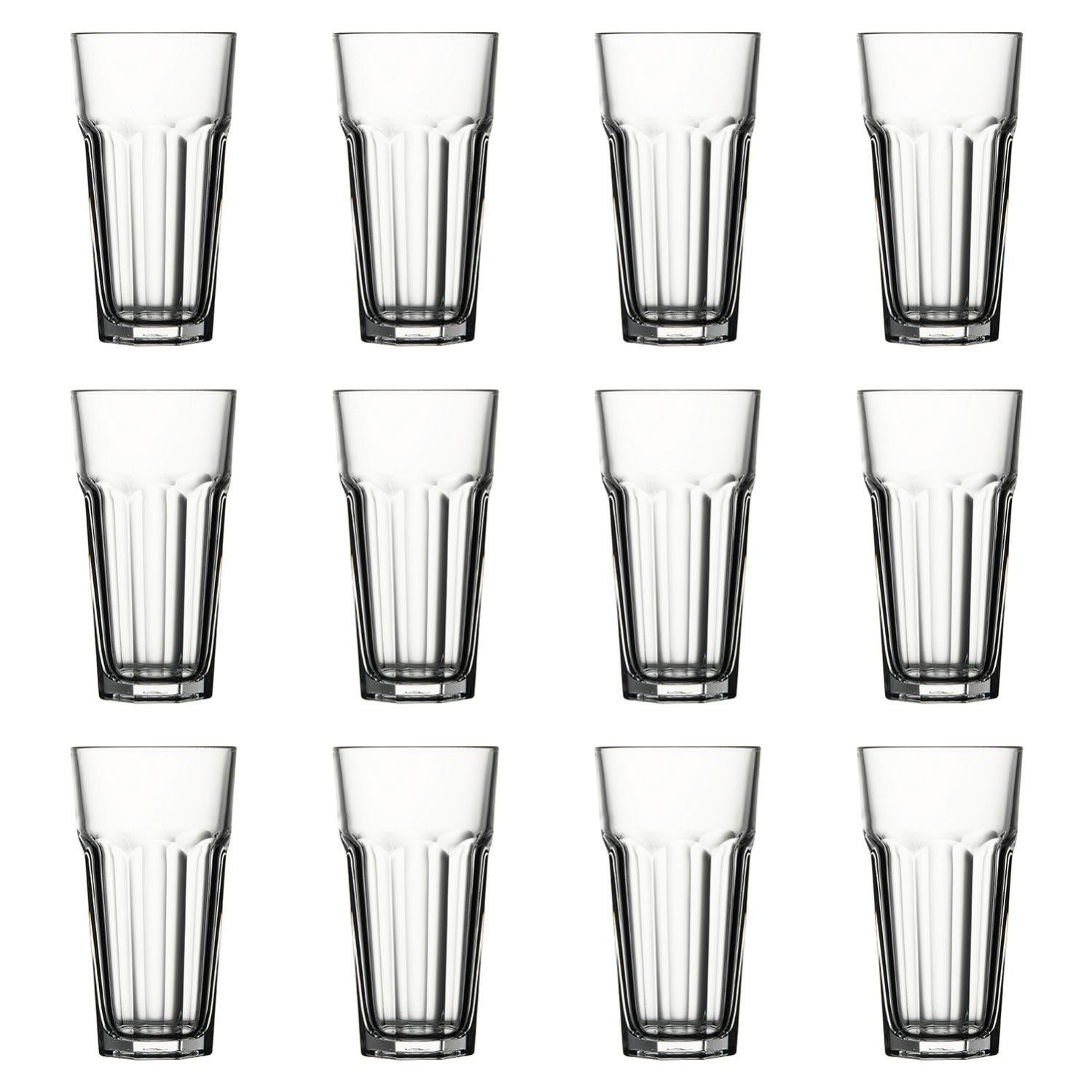 Set Di 4 Bicchieri Long Drink In Cristallo 375 Ml - Bianco E Rame, Lavabili In Lavastoviglie, Made In Germany