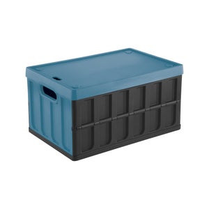 Sterilite Small Clear Storage Box with Aqua Latch