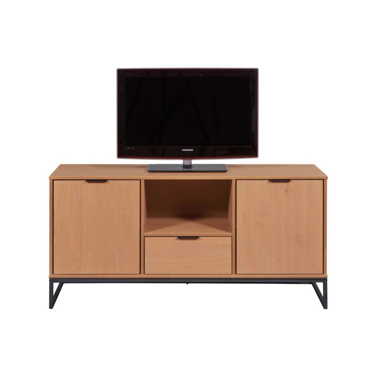 Madia Porta TV Credenza con Ante e Cassetti in Legno Quercia da