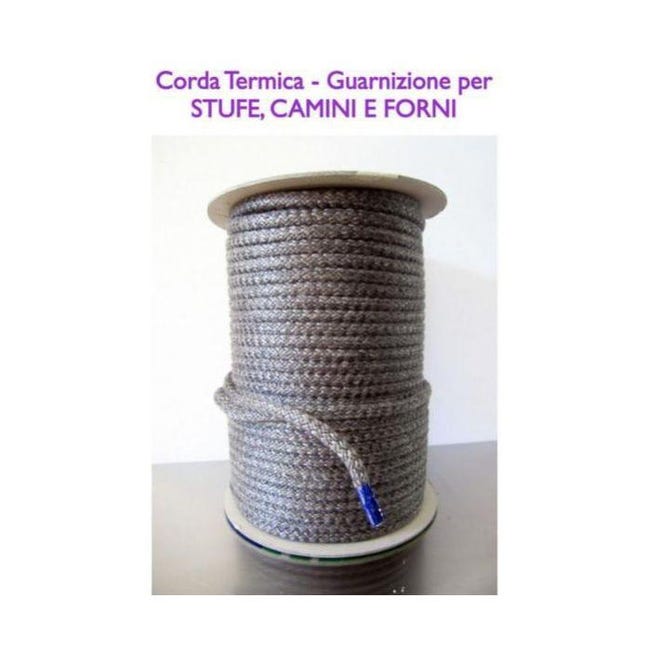 Guarnizione per porta del bruciatore della stufa, 2 m, kit corda antincendio a legna per stufe a legna, camini, caminetti, porta del forno (6 mm Guarnizione per porta del bruciatore della stufa, 2 m, kit corda antincendio a legna per stufe a legna, camini, caminetti, porta del forno (6 mm