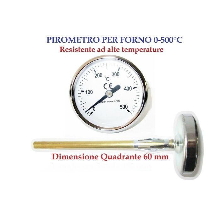 Pirometro, termometro per forno con sonda-5,5 cm