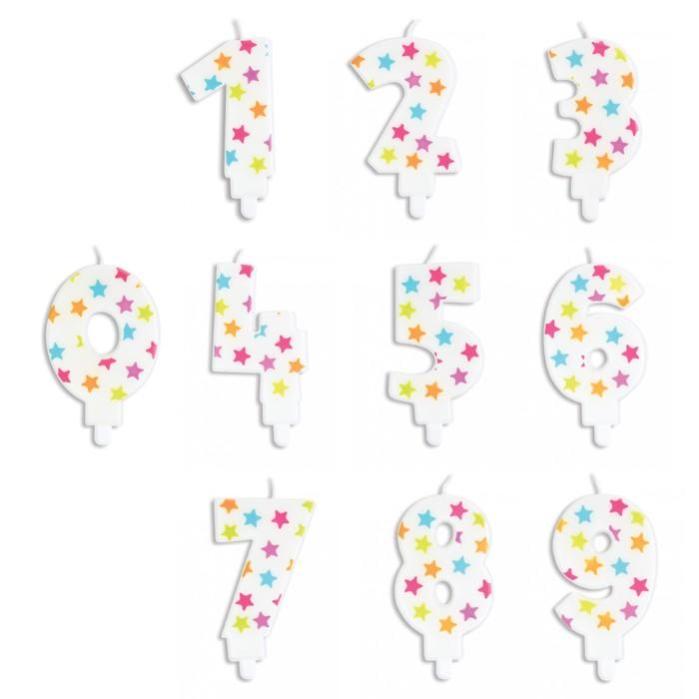 Kit 10 Bougies Anniversaire Chiffres à Prix