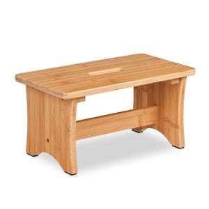 Tabouret Plastique Forme Sablier Blanc - Design Nordique Moderne - Pour Salle De Bain, Entrée, Chambre - 42 Cm De Haut