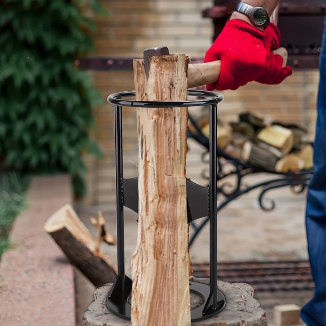 Séparateur de bois de chauffage, fendeuse à bois robuste Couteau fendeur de bûches  manuel pour camping à domicile à l'extérieur