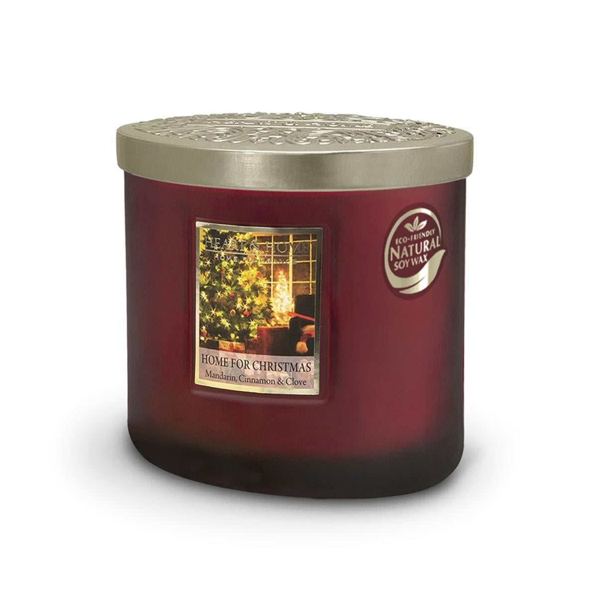 Bougie Parfumée Heart And Home Apaisement - 2 Mèches, Cire De Soja, Couleur Bleue | Bougie Relaxation Ambiance