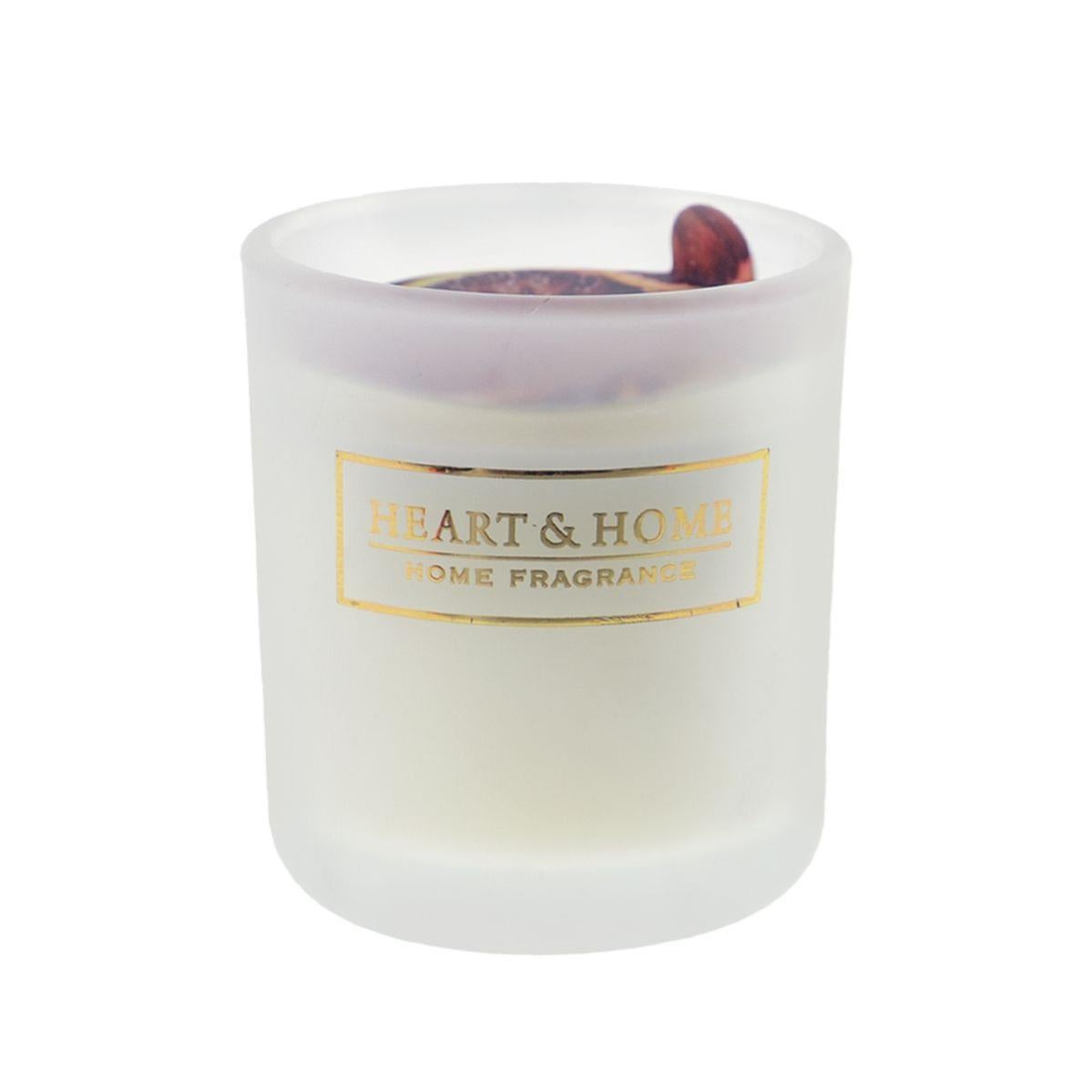 HEART & HOME - Bougie parfumée à base de cire naturelle de soja pour la maison - Petite jarre Mûre sauvage - Durée de combustion 30h - Cadeau, décoration et parfum pour