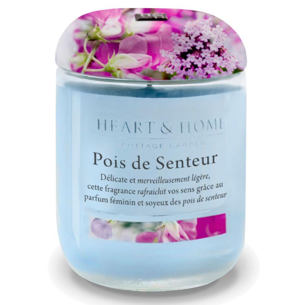Bougie Parfumée Heart And Home - Senteur Jasmin - 115g En Cire Beige