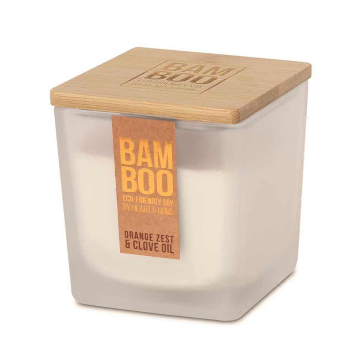 Grande bougie heart and home Zeste d'orange et clou de girofl Leroy