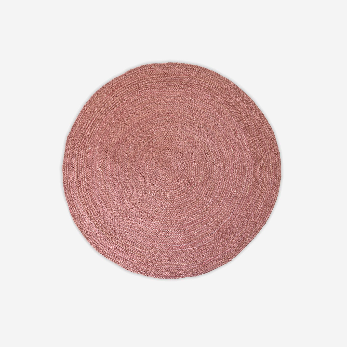 Alfombra redonda yute rosa 100 cm, Envío 48/72 horas
