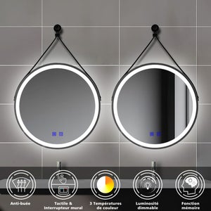 Acheter Phare de miroir LED Ip44 étanche et antibuée pour salle de bain,  lampe de miroir de salle de bain, lumière blanche 4000 K, standard virtuel  réel, 8 W lumens 550 lm