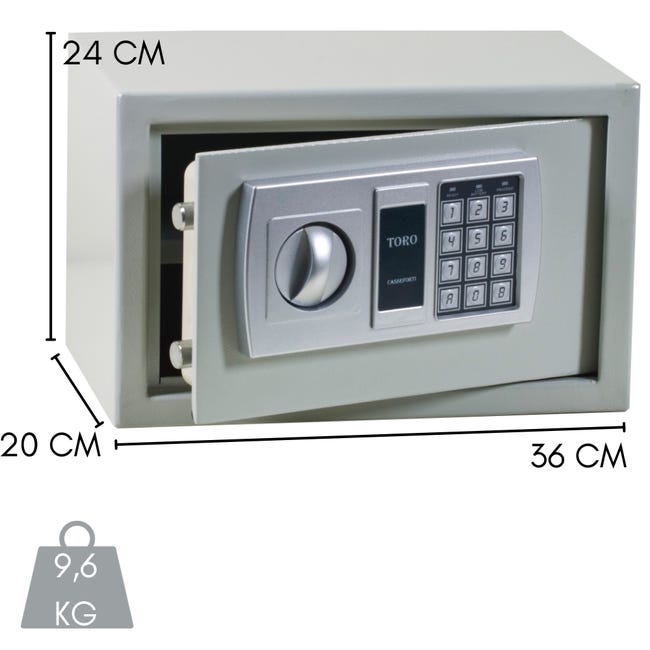 Caja Fuerte de Pared Empotrable con Código Electrónico Oculta con Llave -  cm 36x20x24