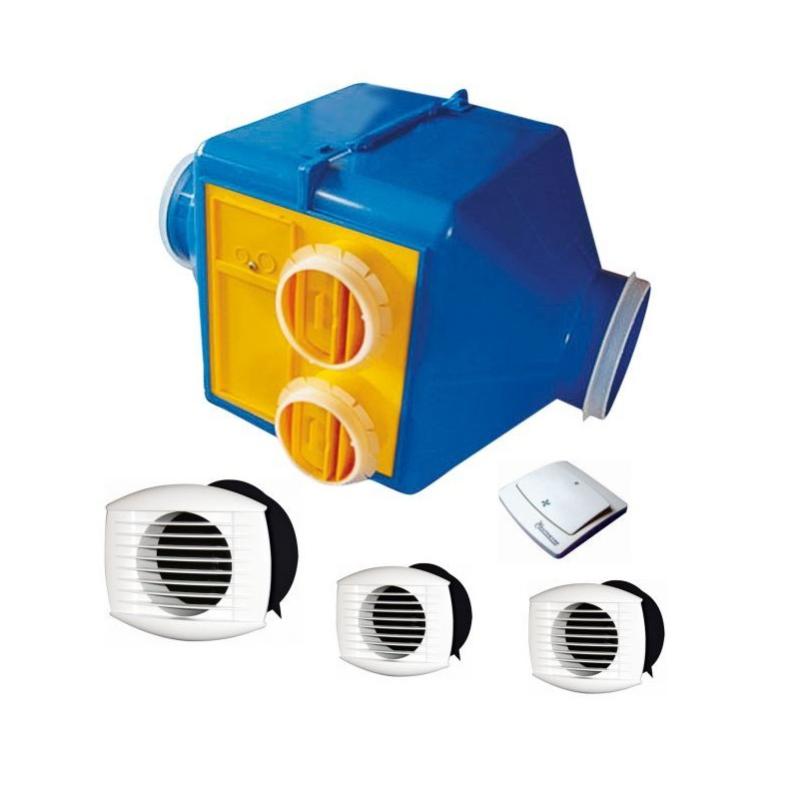 Kit VMC Simple Flux Autoréglable AUTOGYRE Pavillon'Air 3 Bouches, 1 ...