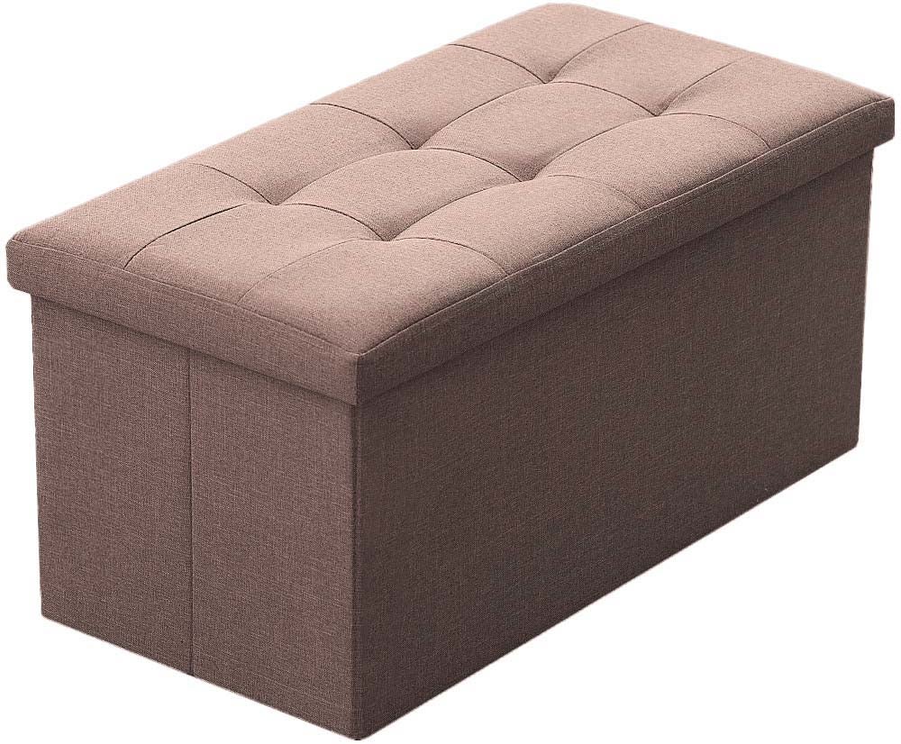 Maka Pouf contenitore poggiapiedi divano cubo portaoggetti salotto camera  letto tavolino soggiorno ECO imbottito salvaspazio 38x76x38 Doppio Rosa