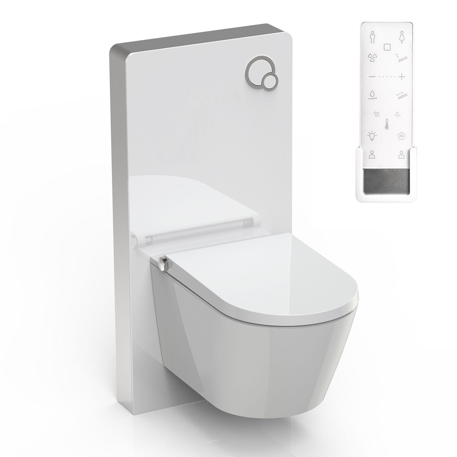 BERNSTEIN - Toilettes Japonaises céramique WC japonais suspendu, WC lavant  hygiénique - Blanc - 59,3x38,4x38cm - Commande WC + Télécommande, Filtre  odeurs, Séchoir air chaud - Pro+ 1104 : : Bricolage