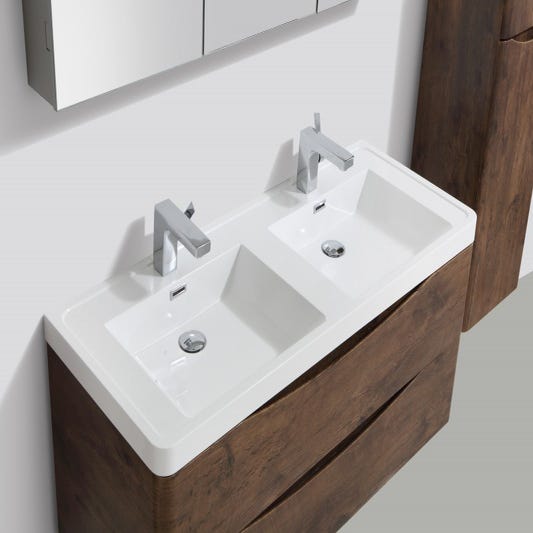 BERNSTEIN - Mueble de cuarto de baño TLB150 - 150x43x28cm - Sin lavabo  sobre encimera, Blanco brillante