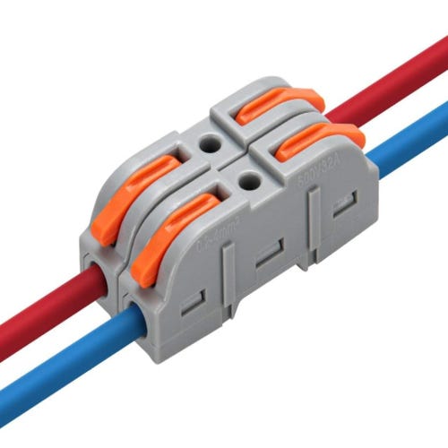 Ensemble de 6 bornes électriques, connecteurs électriques, connecteurs  rapides, bornes de connexion électrique avec levier (3