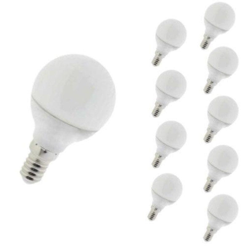 Ampoule LED E14 6W 220V G45 Dimmable (Pack de 10) - Blanc Froid 6000K -  8000K - SILAMP