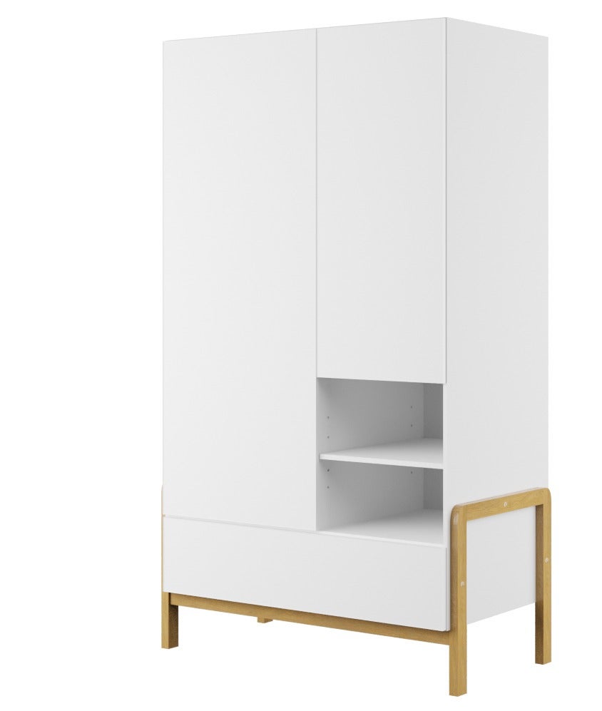 Armoire enfant scandinave blanche 101 cm Bérénice