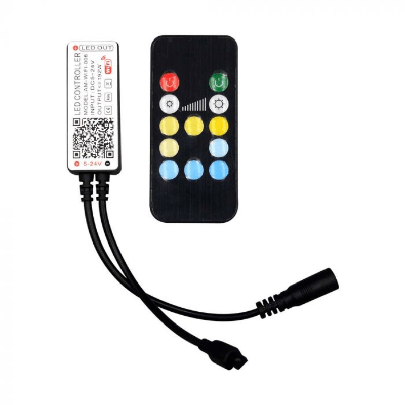 Controlador WIFI con mando a distancia tira led RGB 12/24V
