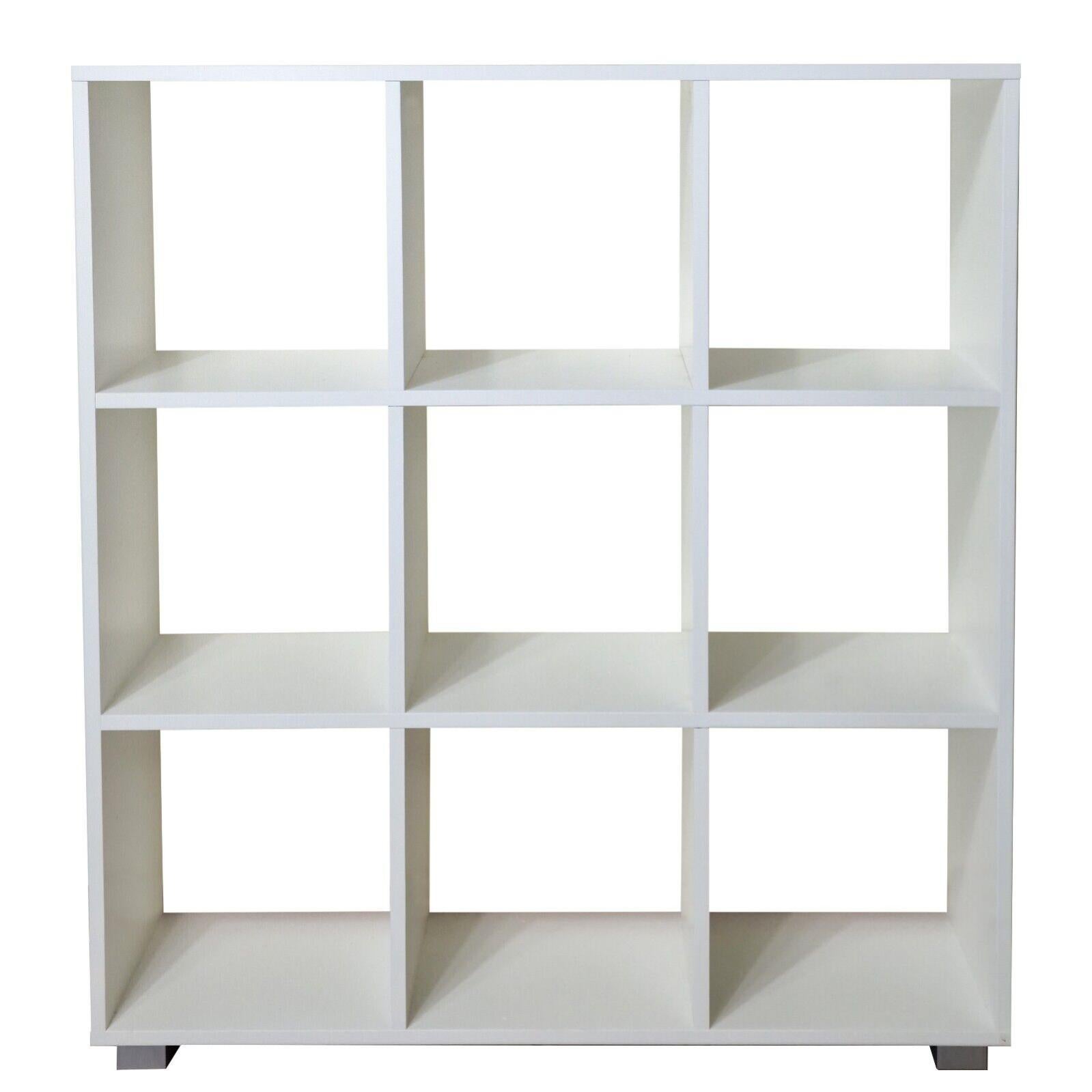 Libreria multistrato scaffalatura salvaspazio moderna portaoggetti stabile  per soggiorno sala da pranzo ufficio Maka jhoannes Bianco 100x90x24 Cm