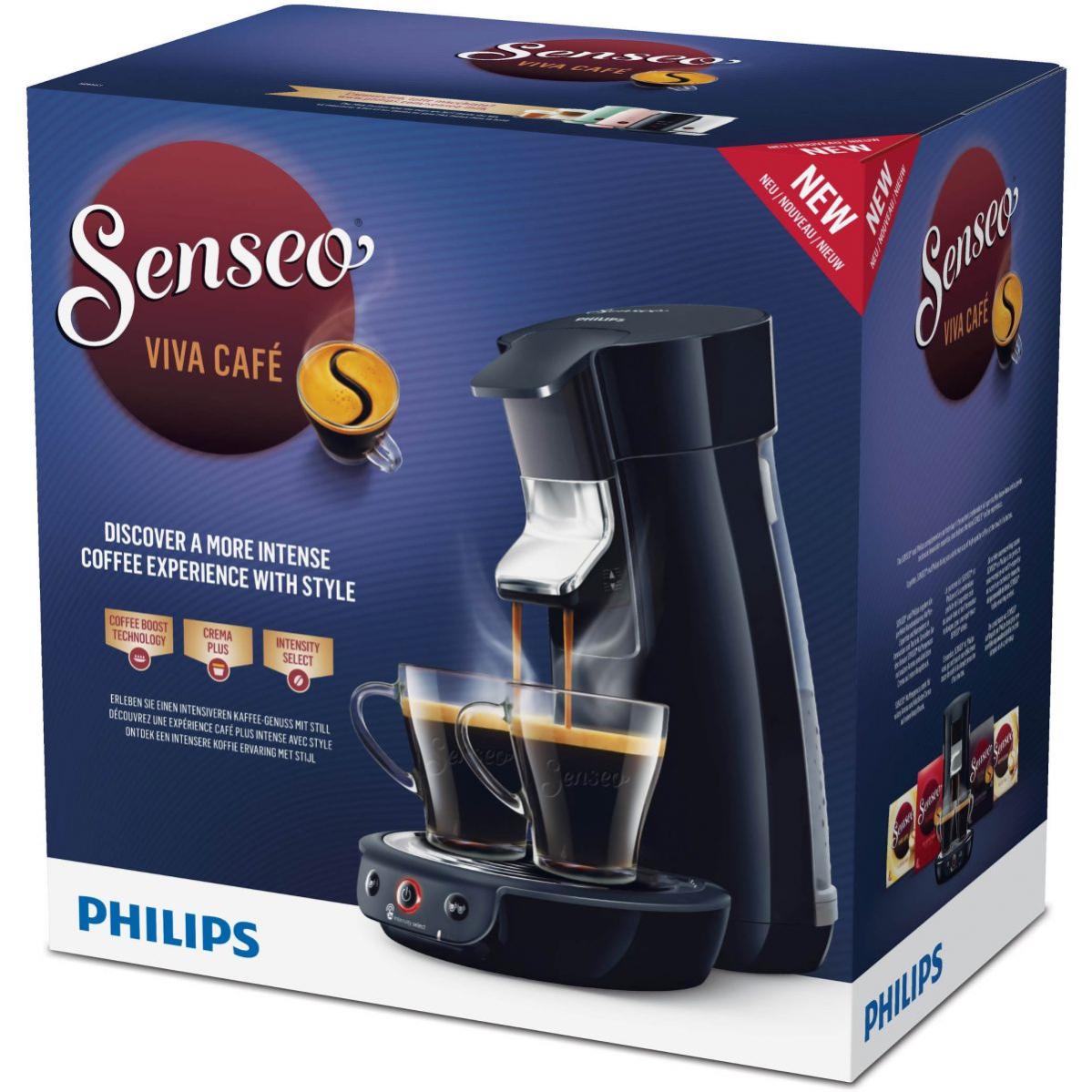 Senseo Machine Box PHILIPS SENSEO VIVA 2 TASSES Machine a Café 0,9L Dosette Cafetiere Noir ...
