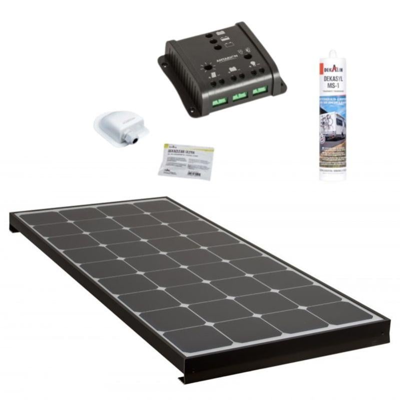 Kit Panneau Solaire Monocristallin 140W Avec Régulateur MPPT 10A - Autonomie Énergétique Pour Camping-car, Bateau, Chalet