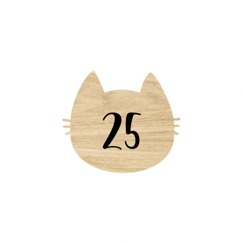 Numero Fantaisie Personnalisable Pour Boite Aux Lettres Couleur Effet Bois Clair Chiffres Noirs Modele Chat Leroy Merlin