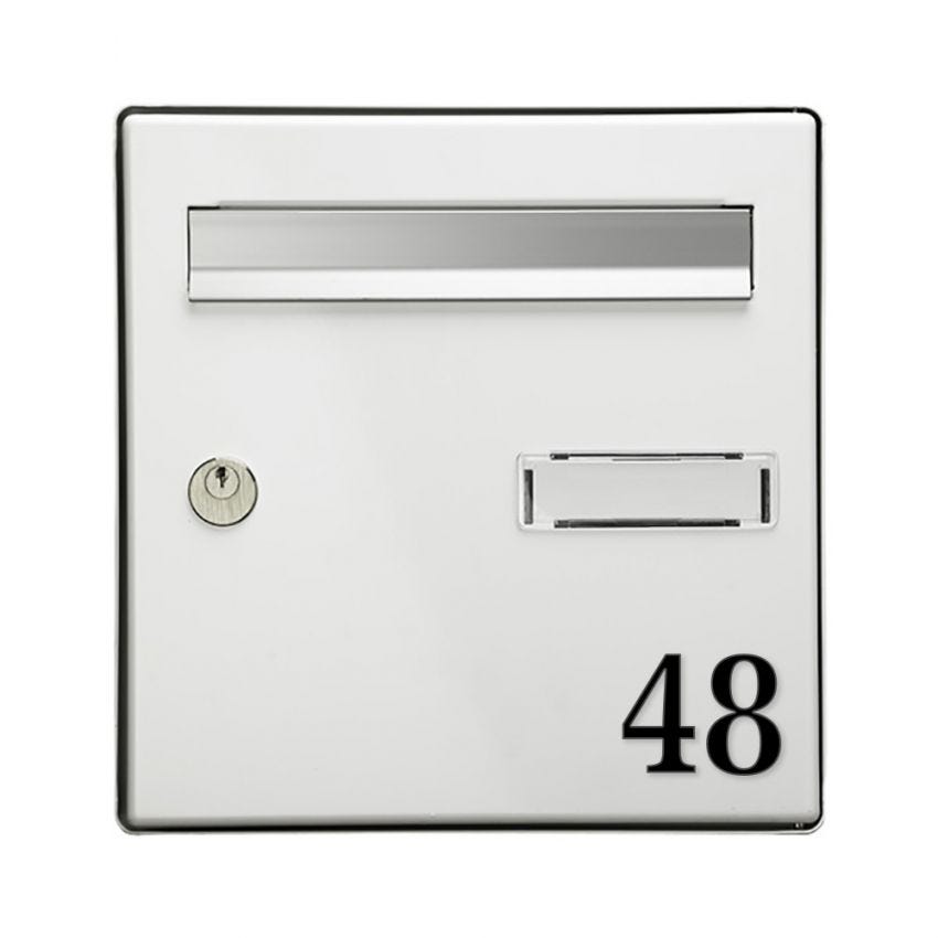 Numéro boîte aux lettres - stickers boîte aux lettres - numéro adhesif