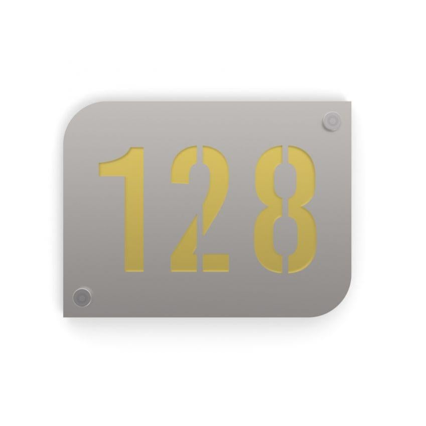 Argent8 5X3X0.6cm Moderne Argent/Or 3D Numéro de Maison 0-9 Chiffre Auto-adhésif Pr Maison Hôtel Plaque dimmatriculation-5X3X0.6cm