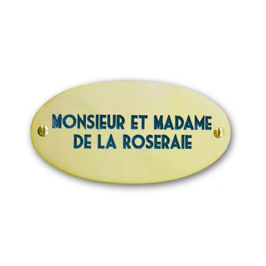 Signalétique de porte personnalisable galbée