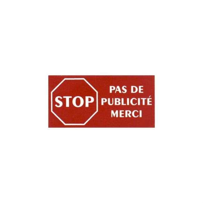 Plaque Adhesive Stop Pub Pour Boite Aux Lettres Couleur Rouge Lettres Blanches 8 X 4 Cm Gravure Laser Leroy Merlin Plaque Adhesive Stop Pub Pour Boite Aux Lettres Couleur Rouge Lettres Blanches 8 X 4 Cm Gravure Laser Leroy Merlin