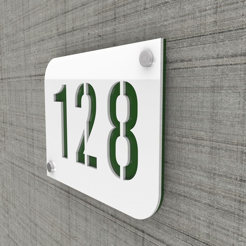 inoxydable résistante à l'eau et aux intempéries numéro de porte et nom de rue Plaque de maison personnalisée en acrylique avec adresse 