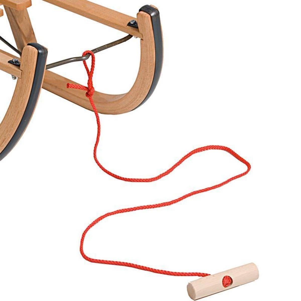 WOUMON - Corde De Luge Avec Poignée En Bois - 1,8m - Pour Enfants Et Traîneaux