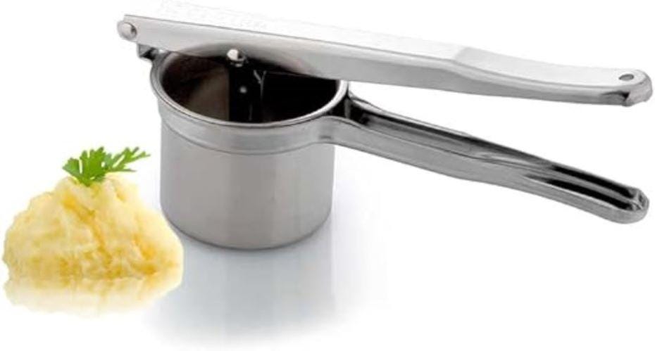 Schiacciapatate In Acciaio Inossidabile - Robustissimo E Lucido A Specchio - Foto 3