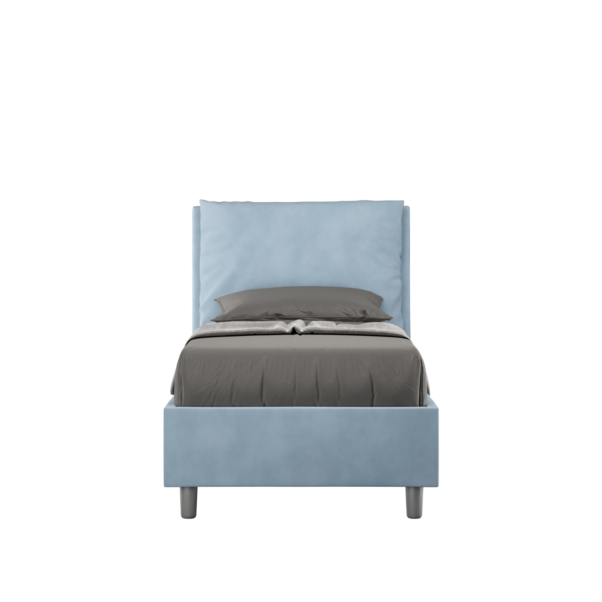 Letto Singolo In Velluto Rosa Con Cassetti, 90x200 Cm, Struttura Imbottita, Carico 300 Kg, Senza Materasso