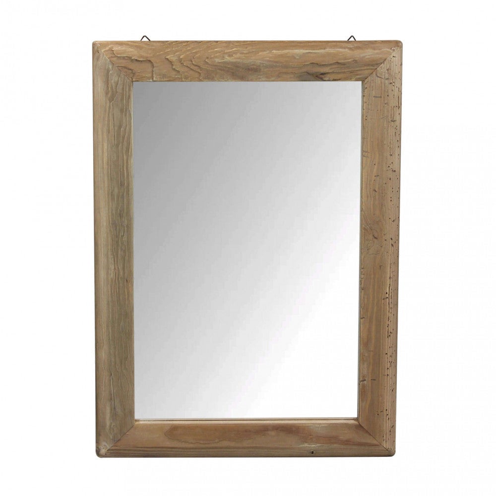 Specchio da muro cornice in legno wengè 50x70 cm