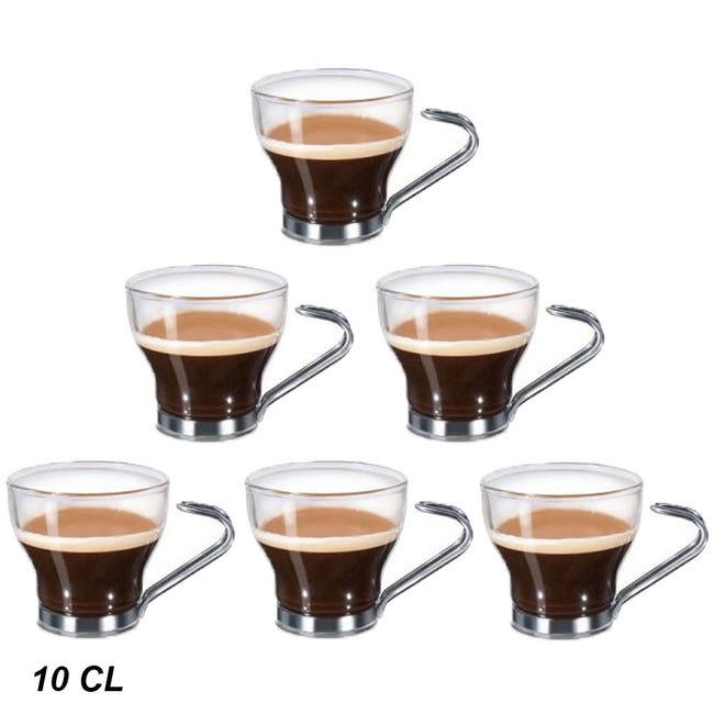 COM-FOUR® 6x Tazzine da caffè - Tazze da caffè in ceramica - Tazzine da  caffè per espresso, moka e cappuccino - 125 ml (06 pezzi 