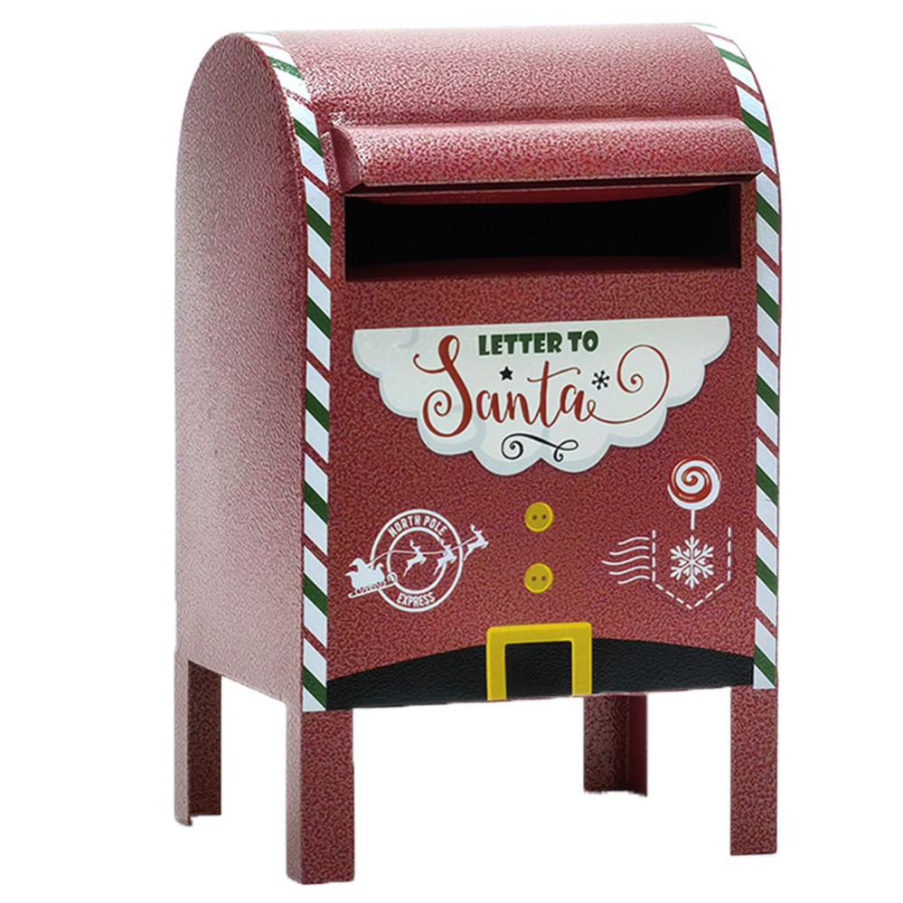 rpt, Cassetta Postale Natalizia - Porta Lettere per Babbo Natale in Metallo  Rosso 100 cm per allestimenti vetrine o villaggi